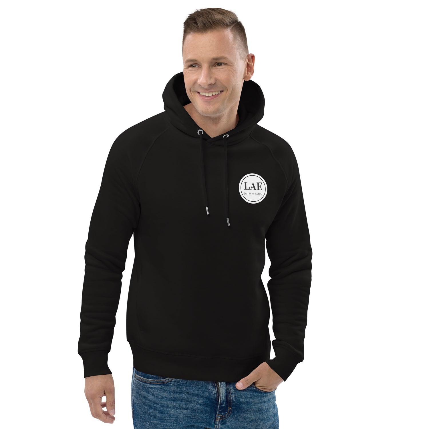 unisex black hoodie for men